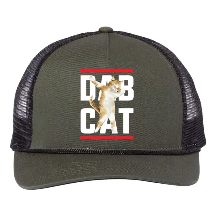 Dab Cat Dabbing Retro Rope Trucker Hat Cap