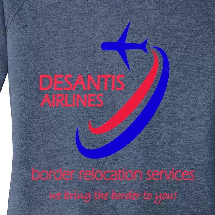 Desantis Airlines Border Relocation Services (C) Women's Perfect Tri Tunic Long Sleeve Shirt