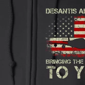 Desantis Airlines Bringing The Border To You Full Zip Hoodie