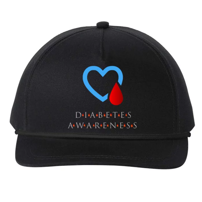 Diabetes Awareness Blue Ribbon Diabetic Cool Gift Snapback Five-Panel Rope Hat