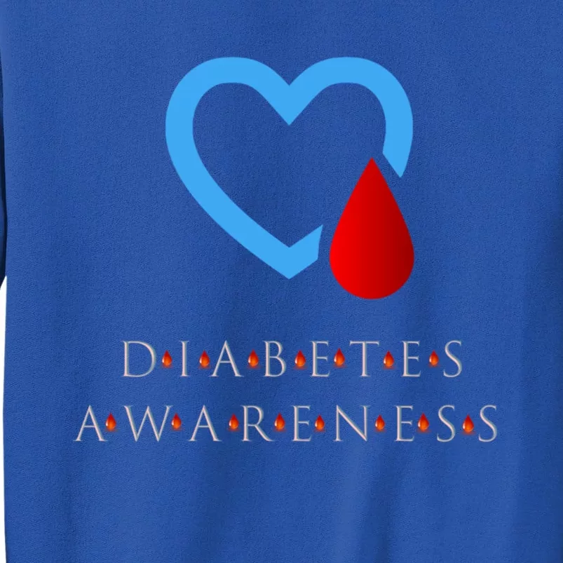 Diabetes Awareness Blue Ribbon Diabetic Cool Gift Tall Sweatshirt