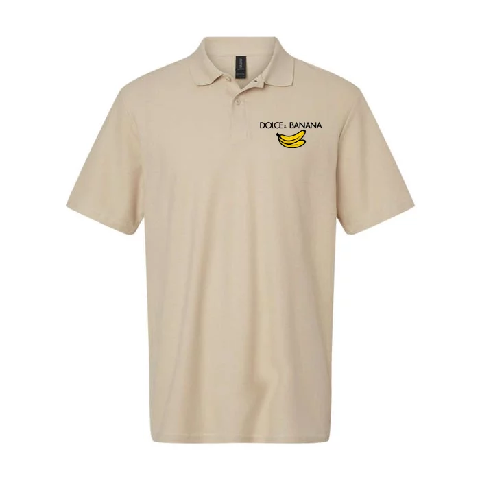 Dolce And Banana Funny Brand Name Softstyle Adult Sport Polo