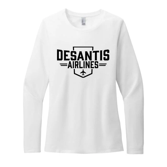 DeSantis Airlines Bringing The Border To You Funny Womens CVC Long Sleeve Shirt