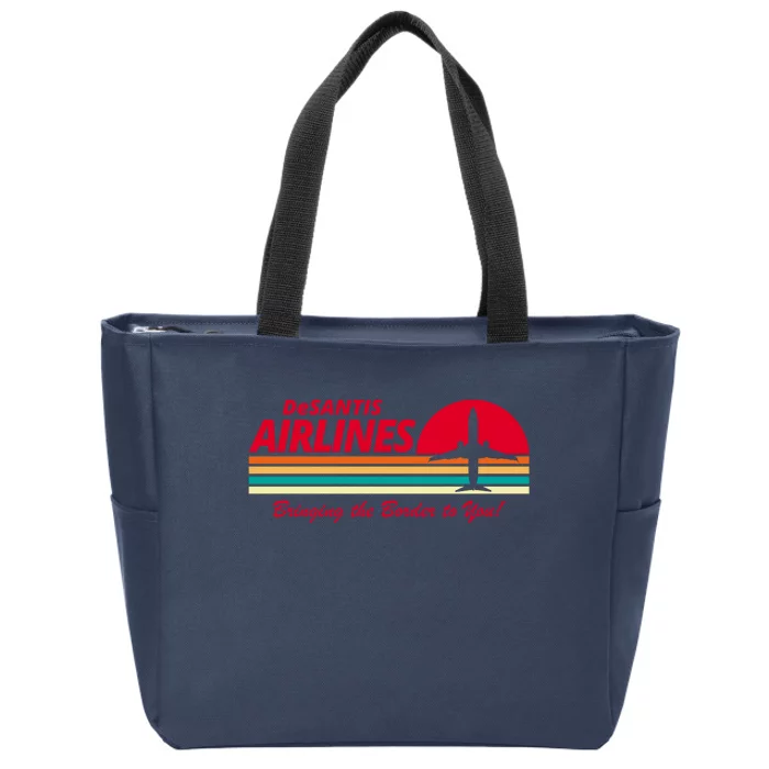 DeSantis Airlines Bringing The Border To You Zip Tote Bag