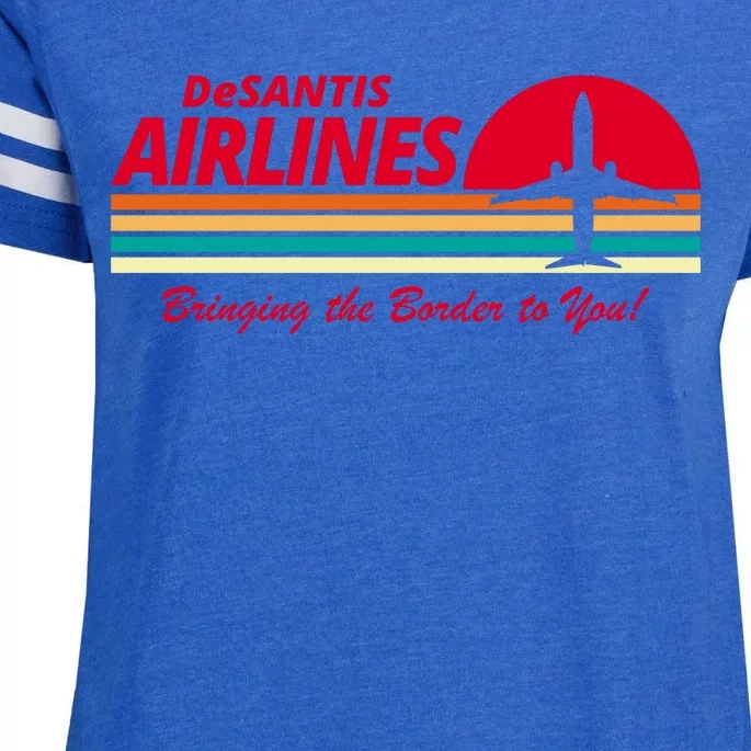 DeSantis Airlines Bringing The Border To You Enza Ladies Jersey Football T-Shirt