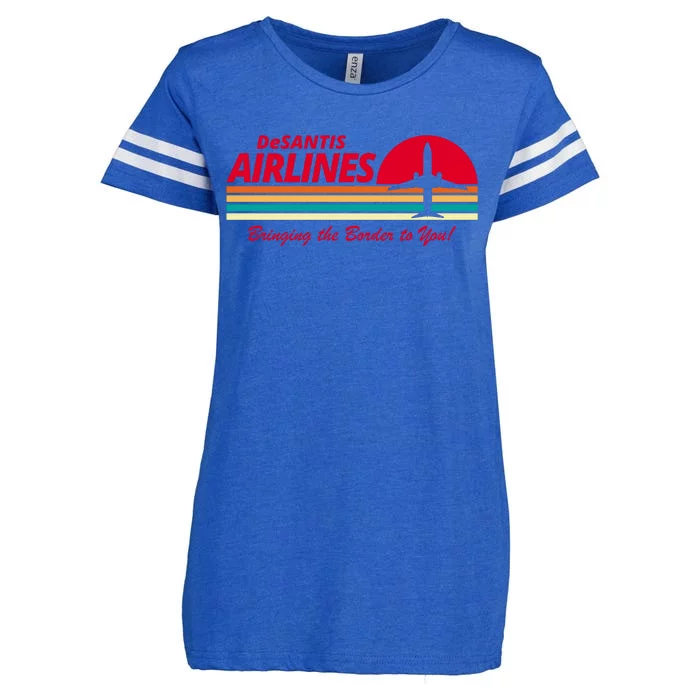 DeSantis Airlines Bringing The Border To You Enza Ladies Jersey Football T-Shirt