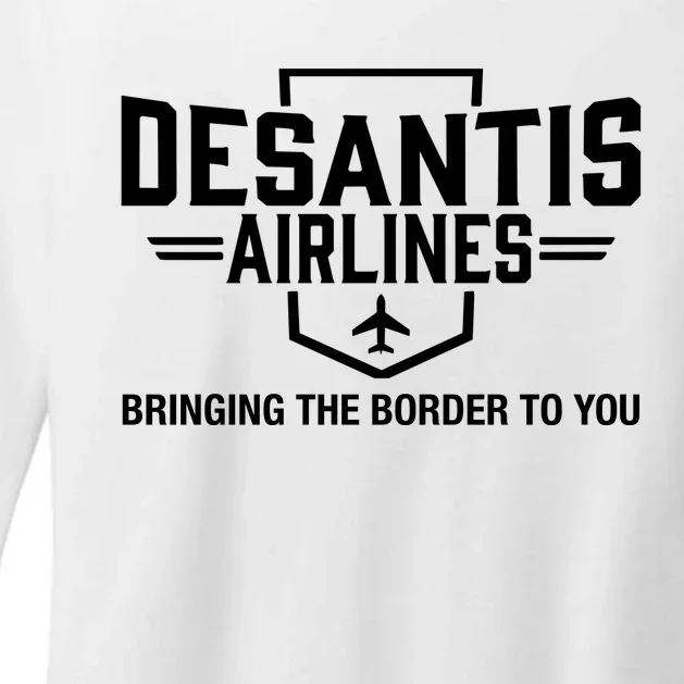 DeSantis Airlines Bringing The Border To You Funny Womens CVC Long Sleeve Shirt