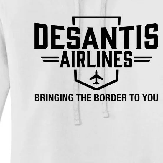 DeSantis Airlines Bringing The Border To You Funny Women's Pullover Hoodie