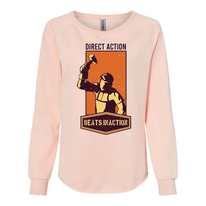 Direct Actions Beats Inactions Womens California Wash Sweatshirt