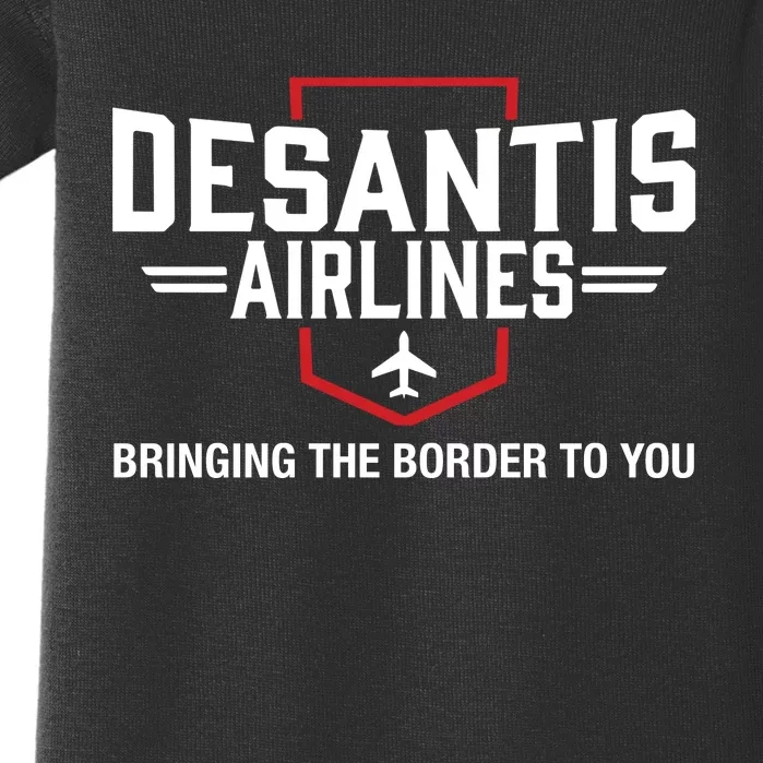 DeSantis Airlines Bringing The Border To You Funny Baby Bodysuit