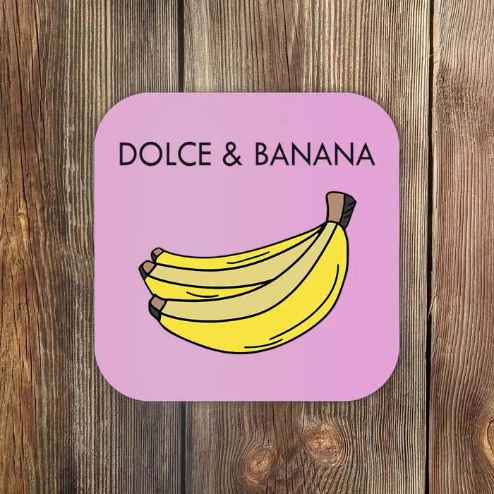 Dolce And Banana Funny Fashion Bananas Vegan Veggie Coaster