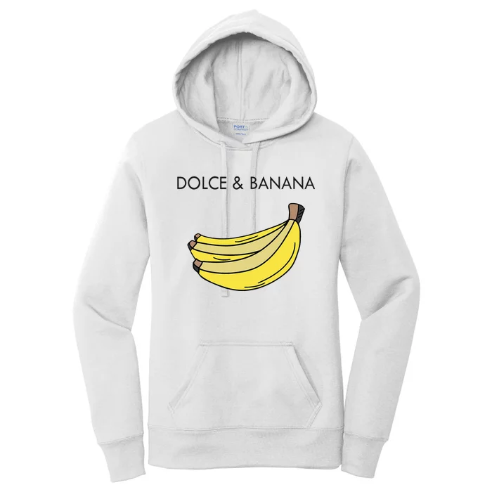 Dolce And Banana Funny Fashion Bananas Vegan Veggie Women's Pullover Hoodie