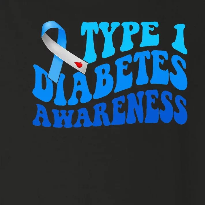 Diabetes Awareness Blue Ribbon T1D Warrior Toddler Long Sleeve Shirt