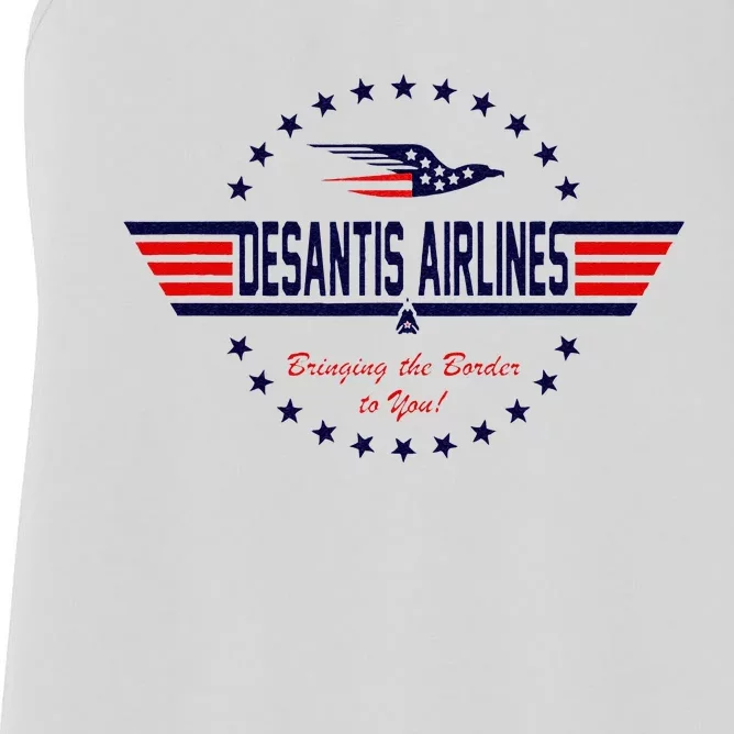 DeSantis Airlines Bringing The Border To You Women's Racerback Tank