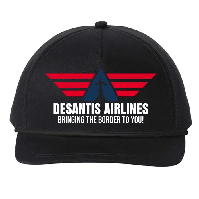 Desantis Airlines Bringing The Boarder To You Political Snapback Five-Panel Rope Hat