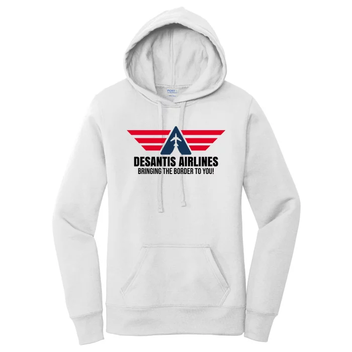 Desantis Airlines Bringing The Boarder To You Political Women's Pullover Hoodie