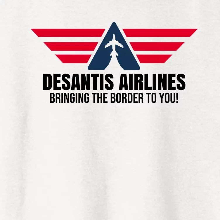 Desantis Airlines Bringing The Boarder To You Political Women's Crop Top Tee