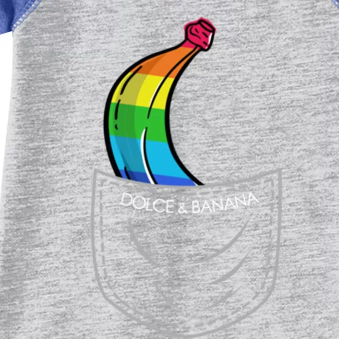 Dolce And Banana Funny Banana Rainbow Funny Chest Bag Cool Gift Infant Baby Jersey Bodysuit