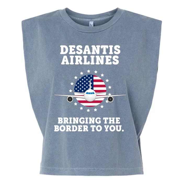 DeSantis Airlines Bringing The Boarder To You Garment-Dyed Women's Muscle Tee