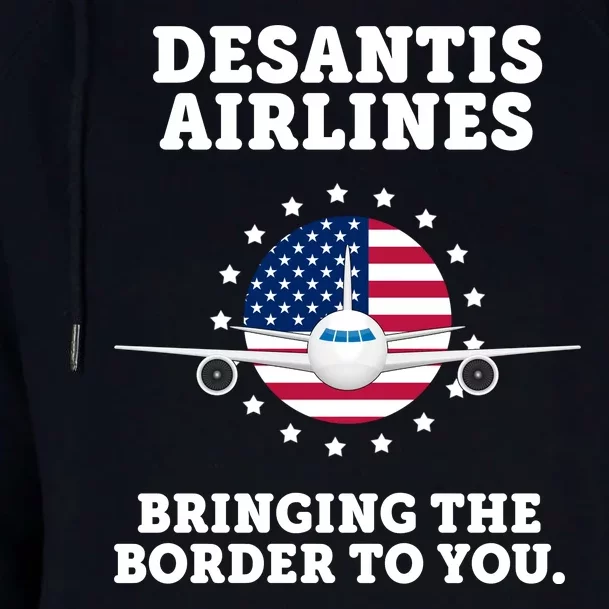 DeSantis Airlines Bringing The Boarder To You Womens Funnel Neck Pullover Hood