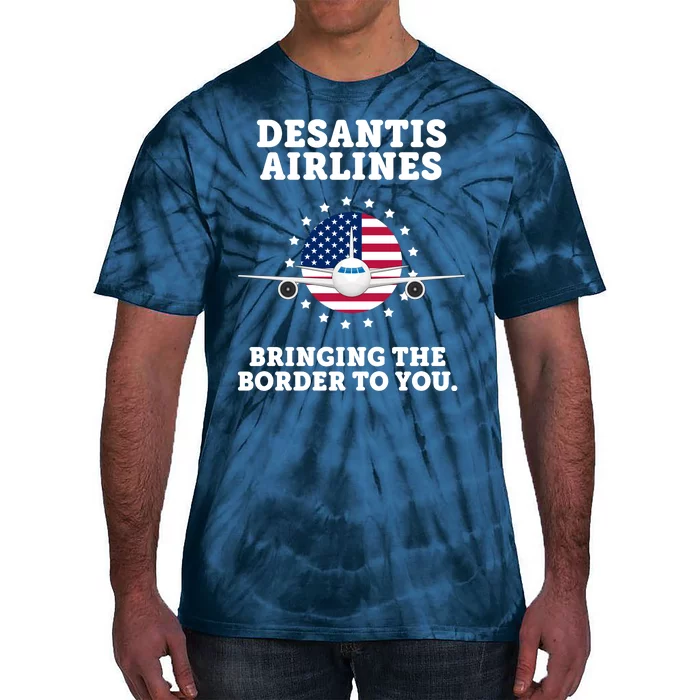 DeSantis Airlines Bringing The Boarder To You Tie-Dye T-Shirt