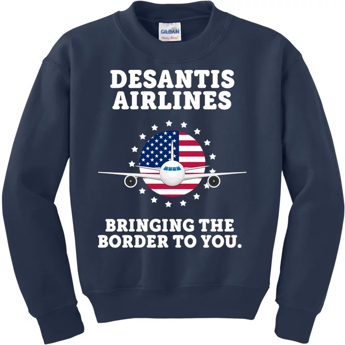 DeSantis Airlines Bringing The Boarder To You Kids Sweatshirt