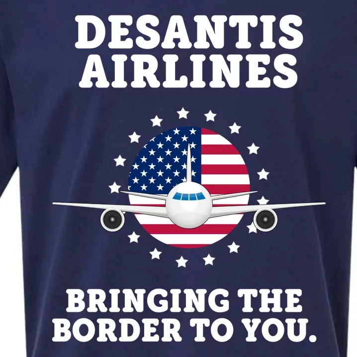 DeSantis Airlines Bringing The Boarder To You Sueded Cloud Jersey T-Shirt