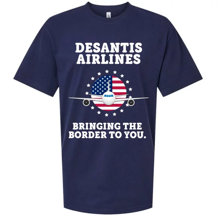 DeSantis Airlines Bringing The Boarder To You Sueded Cloud Jersey T-Shirt