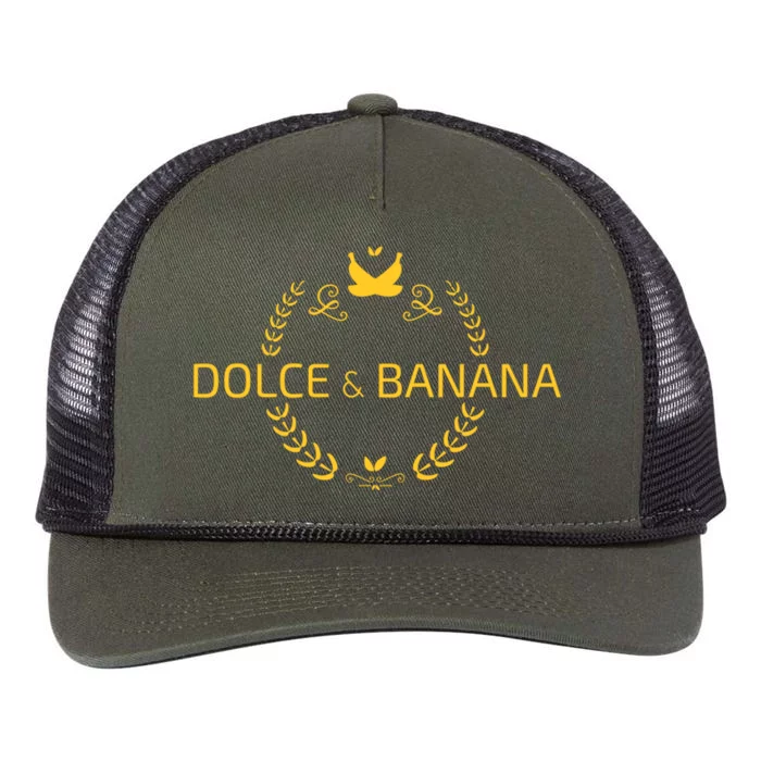 Dolce And Banana Cute Gift Funny Fashion Cute Gift Gift Retro Rope Trucker Hat Cap