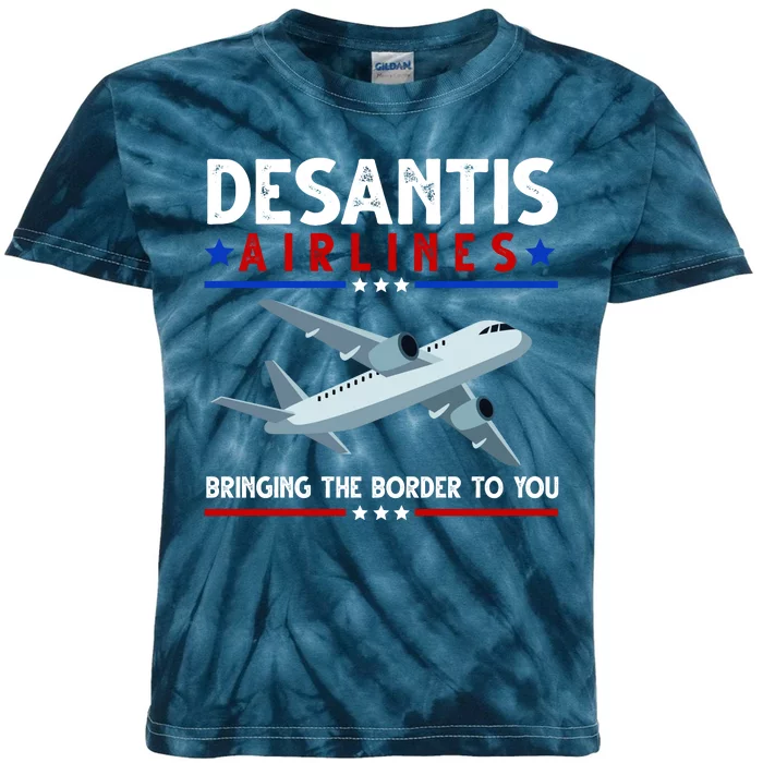 Desantis Airlines Bringing The Border To You Kids Tie-Dye T-Shirt