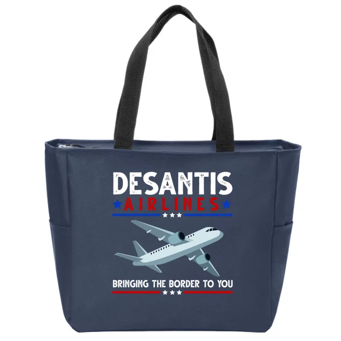 Desantis Airlines Bringing The Border To You Zip Tote Bag