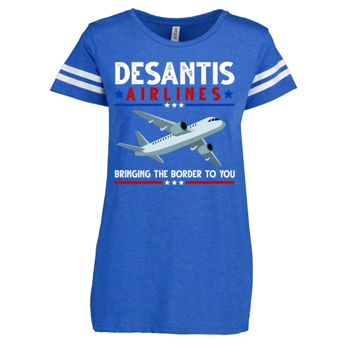 Desantis Airlines Bringing The Border To You Enza Ladies Jersey Football T-Shirt