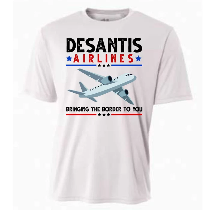 Desantis Airlines Bringing The Border To You Cooling Performance Crew T-Shirt