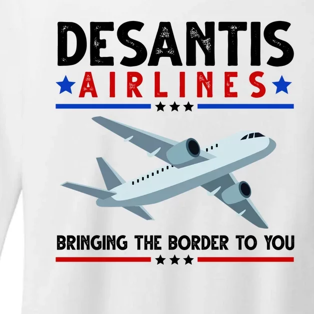 Desantis Airlines Bringing The Border To You Womens CVC Long Sleeve Shirt