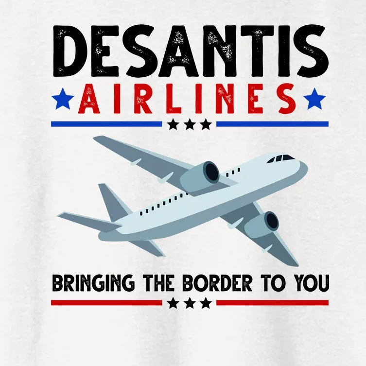 Desantis Airlines Bringing The Border To You Women's Crop Top Tee