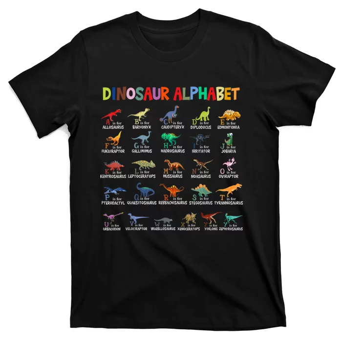 Dinosaurs Alphabet Back To School First Day Of School T-Shirt