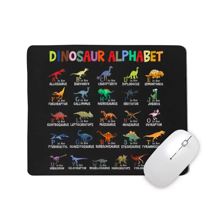 Dinosaurs Alphabet Back To School First Day Of School Mousepad