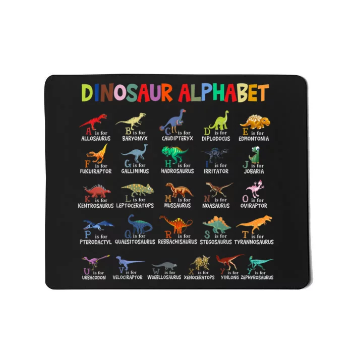 Dinosaurs Alphabet Back To School First Day Of School Mousepad