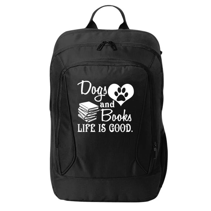 Dog And Books Are Good - Cute Animal Tee City Backpack