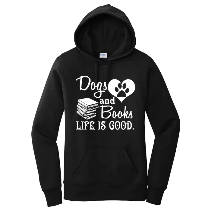 Dog And Books Are Good - Cute Animal Tee Women's Pullover Hoodie