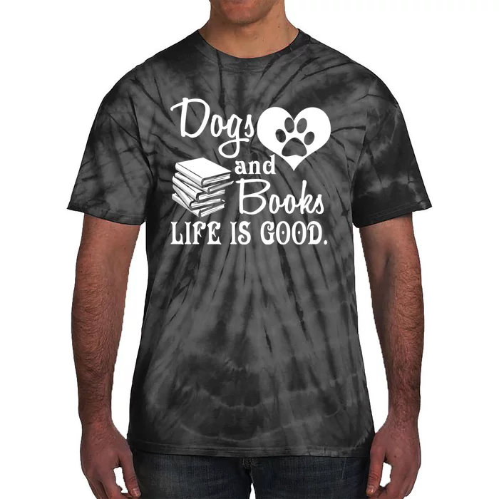 Dog And Books Are Good - Cute Animal Tee Tie-Dye T-Shirt