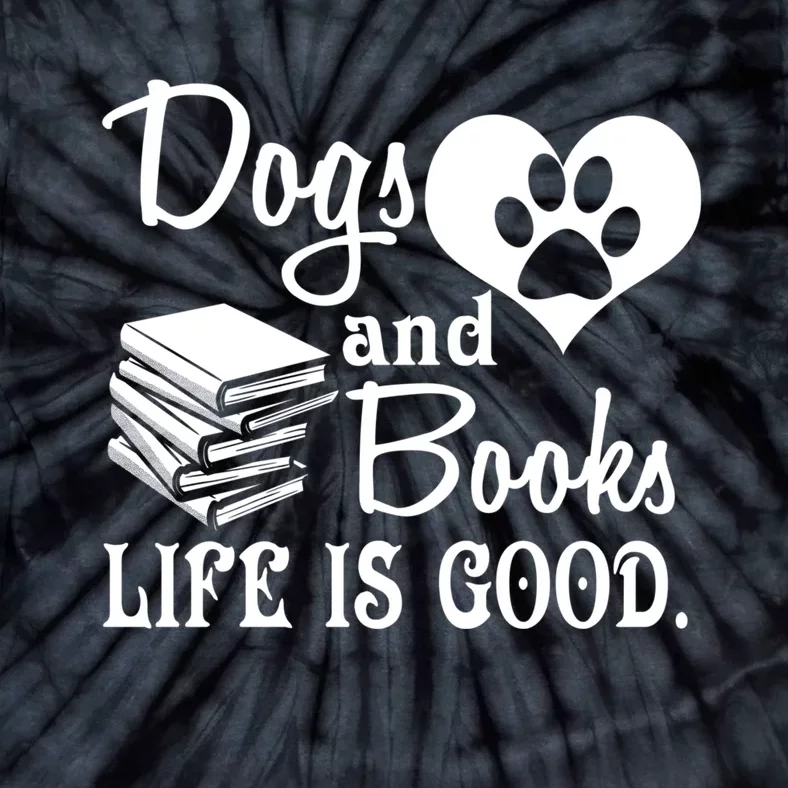 Dog And Books Are Good - Cute Animal Tee Tie-Dye T-Shirt