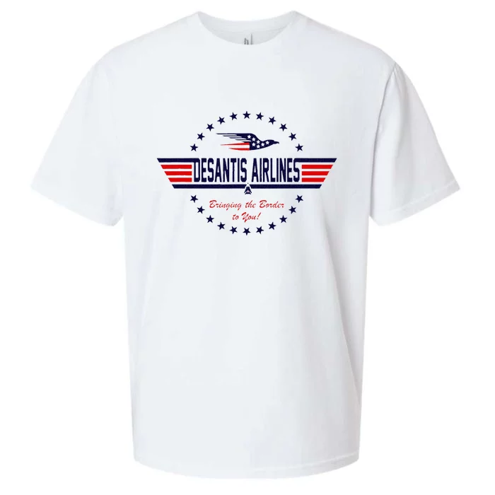 DeSantis Airlines Bringing The Border To You Sueded Cloud Jersey T-Shirt