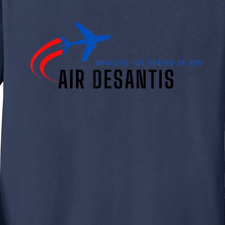 Desantis Airlines Bringing The Border To You Kids Long Sleeve Shirt