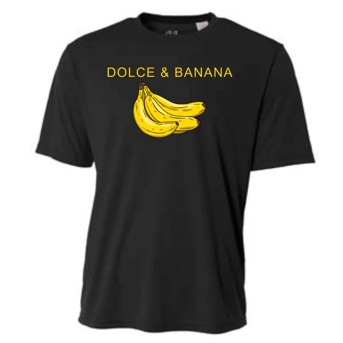 Dolce And Banana Funny Fashion Yellow Yummy Fruit Cooling Performance Crew T-Shirt