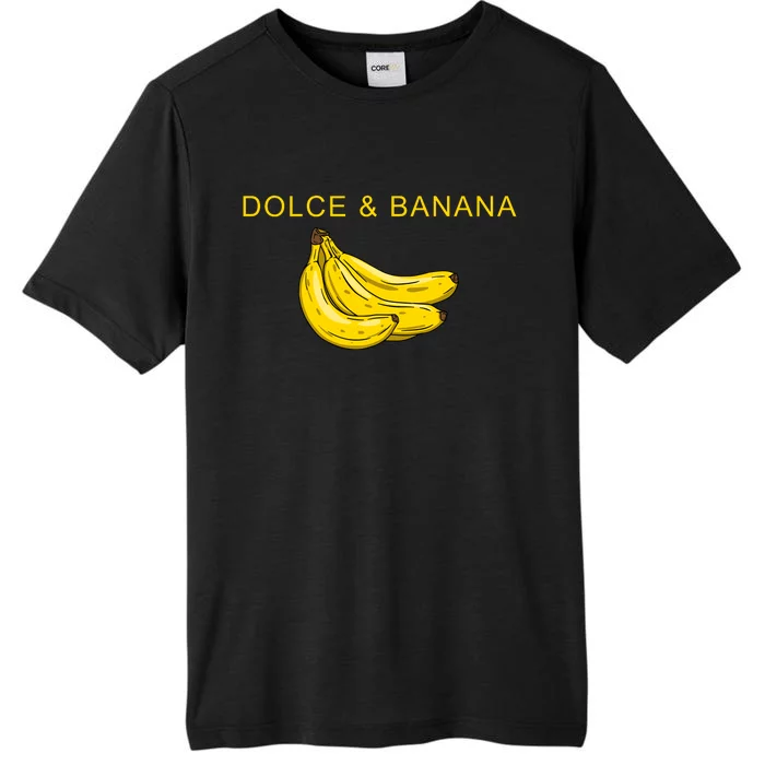 Dolce And Banana Funny Fashion Yellow Yummy Fruit ChromaSoft Performance T-Shirt