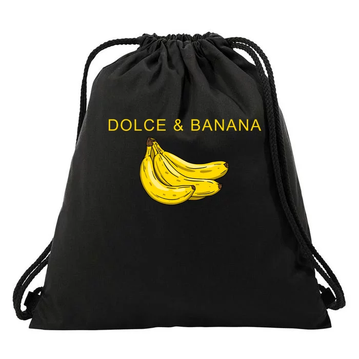 Dolce And Banana Funny Fashion Yellow Yummy Fruit Drawstring Bag