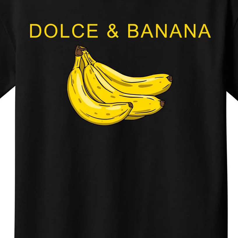 Dolce And Banana Funny Fashion Yellow Yummy Fruit Kids T-Shirt