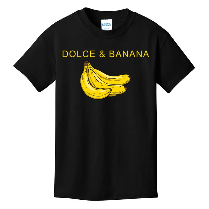 Dolce And Banana Funny Fashion Yellow Yummy Fruit Kids T-Shirt