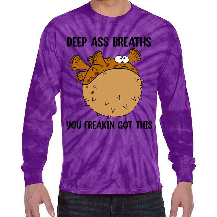 Deep Ass Breaths You Got This Bloat Finding Funny Nemo Mental Health Tie-Dye Long Sleeve Shirt